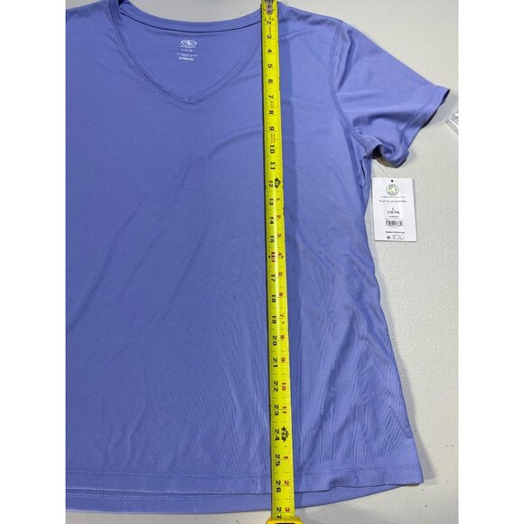 Athletic Works Womens Large (12-14) DriWorks V-Neck Tee Purple - Picture 5 of 10